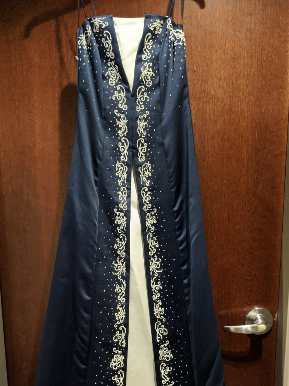 Aspeed 3131 Size XS Navy Blue Caviar Fabric Prom Dress